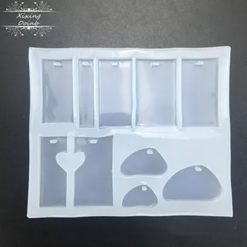 

Gem diamond shape cake chocolate silicone mold crystal handcraft drop mold pendant Decoration tool