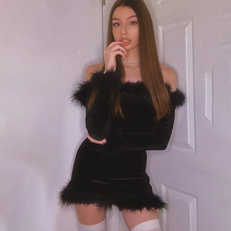 Женский комплект из 2 предметов черный облегающий кроп-топ с длинными рукавами и