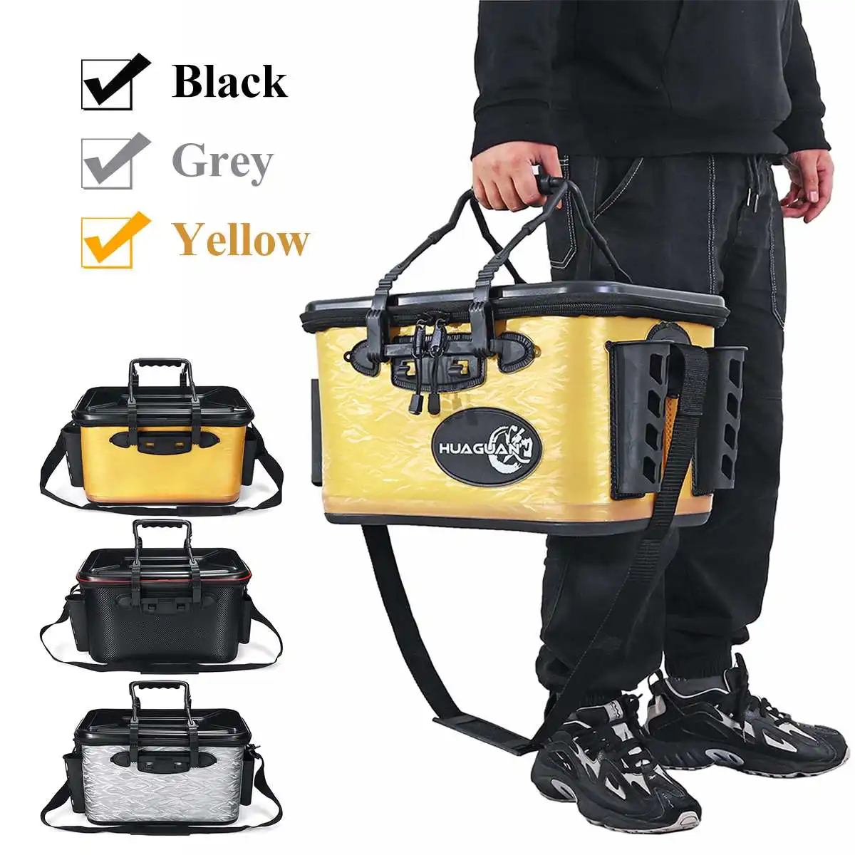 28L HG-E016+ HG-P021S коробка для рыбалки Пластиковый Органайзер в коробки для рыболовных снастей 5 в 2600 мАч USB Многофункциональная портативная коробка для рыбалки