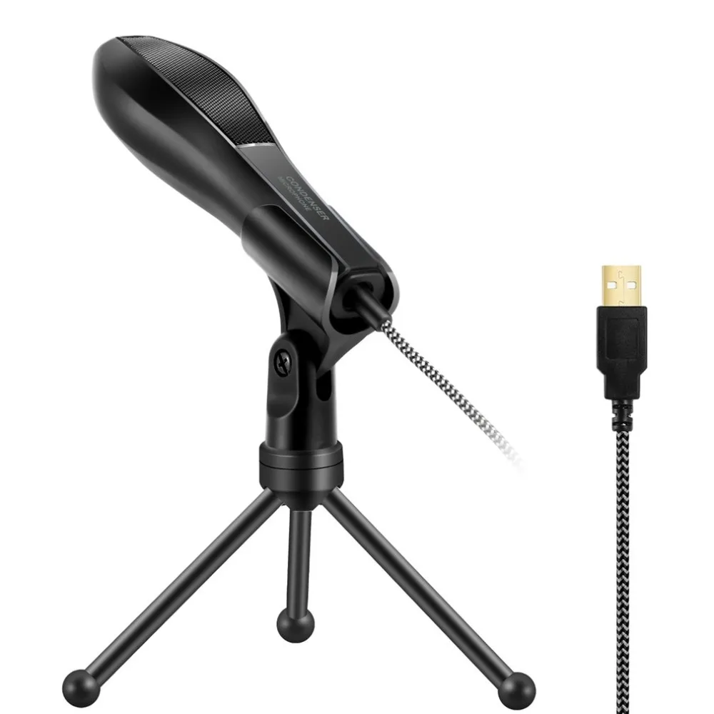 Профессиональный Высокочувствительный USB конденсаторный микрофон для телефона ноутбука онлайн пение чата встречи
