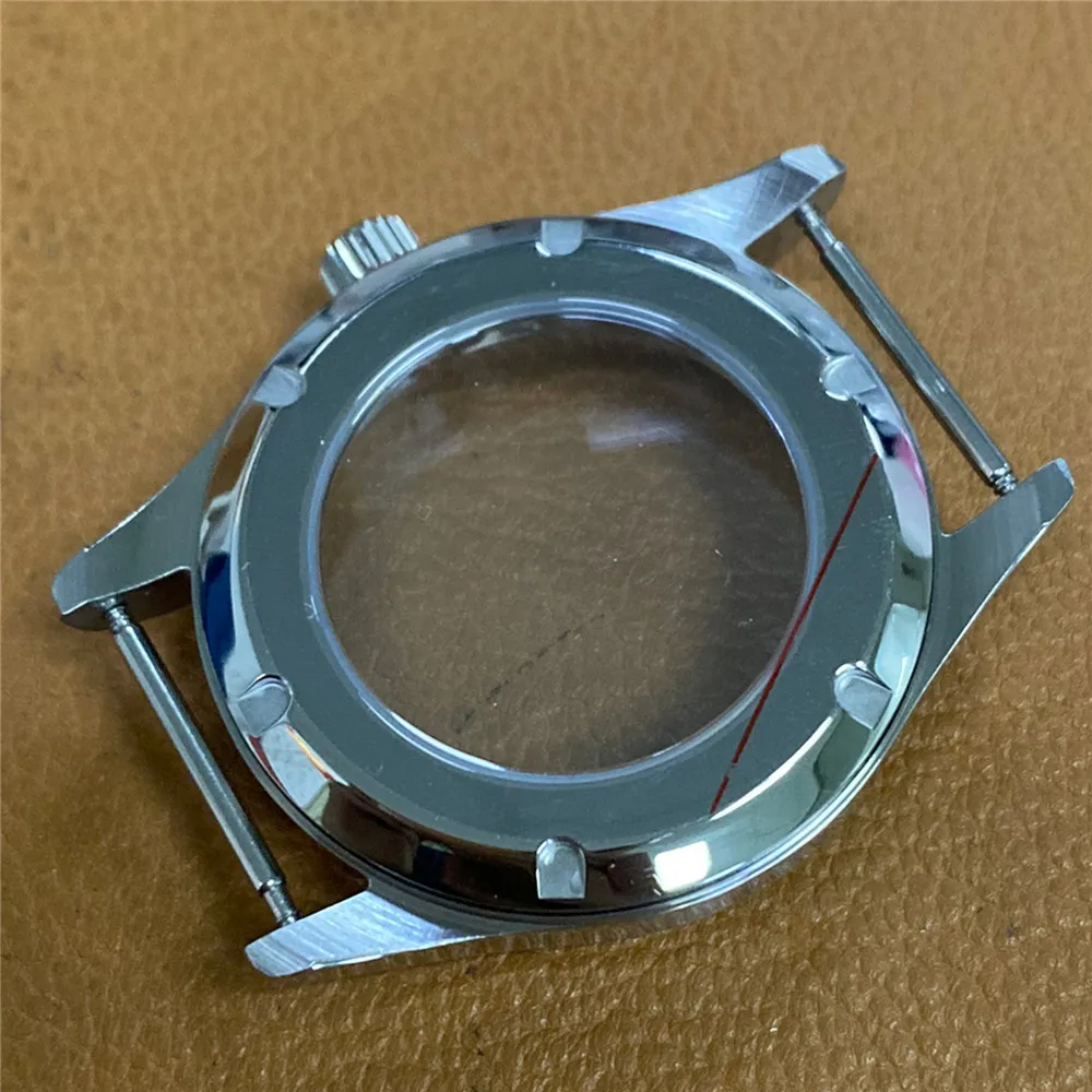 40mm 316L Stainless Steel Case Sapphire Glass Watch Case for NH35 NH36 Watch Movement Repair Part for 33.5mm Dial Accessories
