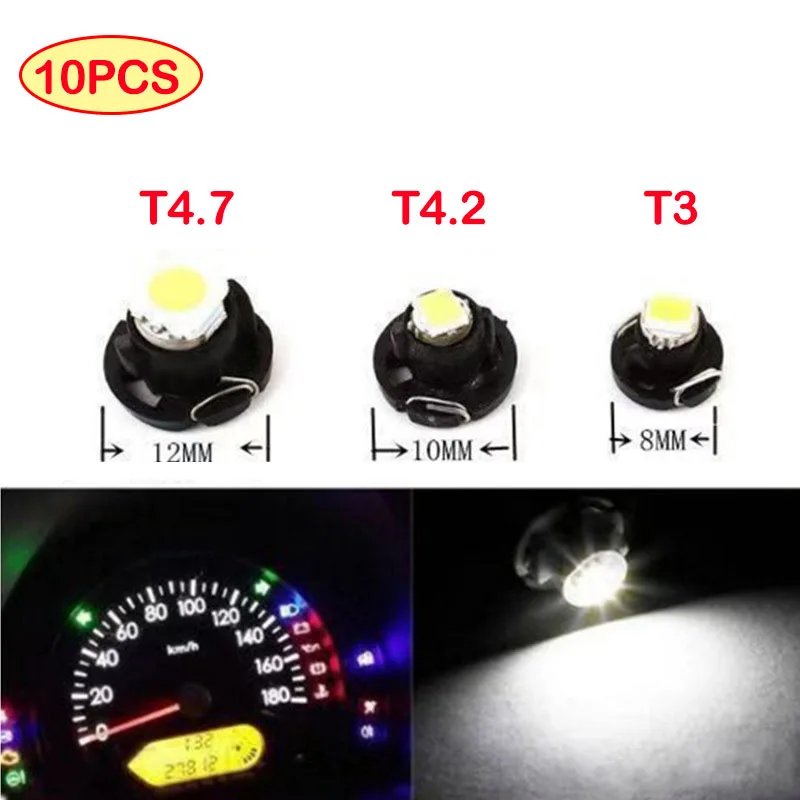 10 шт. Автомобильные светодиодные лампы T3 LED 1210 1SMD T4.2 T4.7 | Автомобили и мотоциклы