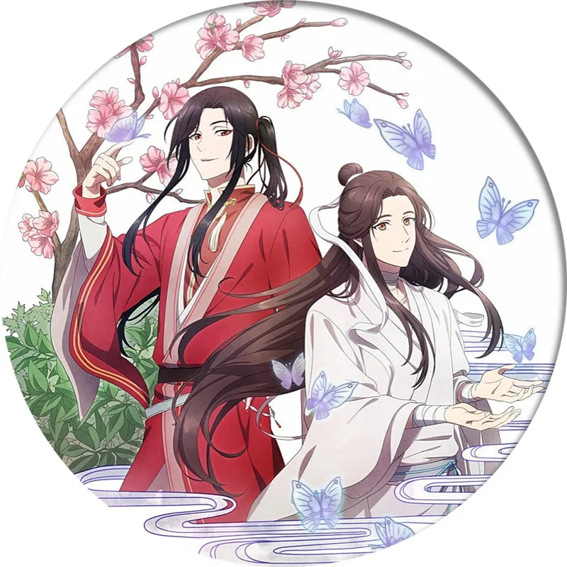 Cartoon tian guan ci fu Hua Cheng Xie Lian Cosplay Badge Brooch Pin Anime Accessories For Clothes Backpack Decoration gift