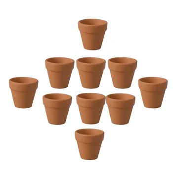 

12Pcs 3x3cm Small Mini Terracotta Pot Clay Ceramic Pottery Planter Cactus Flower Pots Succulent Nursery Pots Great for Plants Cr
