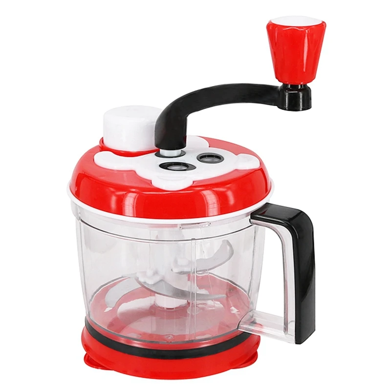 1.5L Kitchen Manual Cutting Machine Mixer Hand-Cranked Meat Pepper Grinder Vegetable Chopper Machine Meat Grinder Stainless St