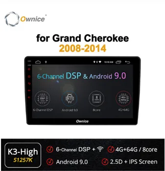 

Ownice 10.1" Android 9.0 Octa Core Car Stereo GPS Navigation Radio ForJeep Grand Cherokee 2008 - 2014 DSP 4G LTE SPDIF