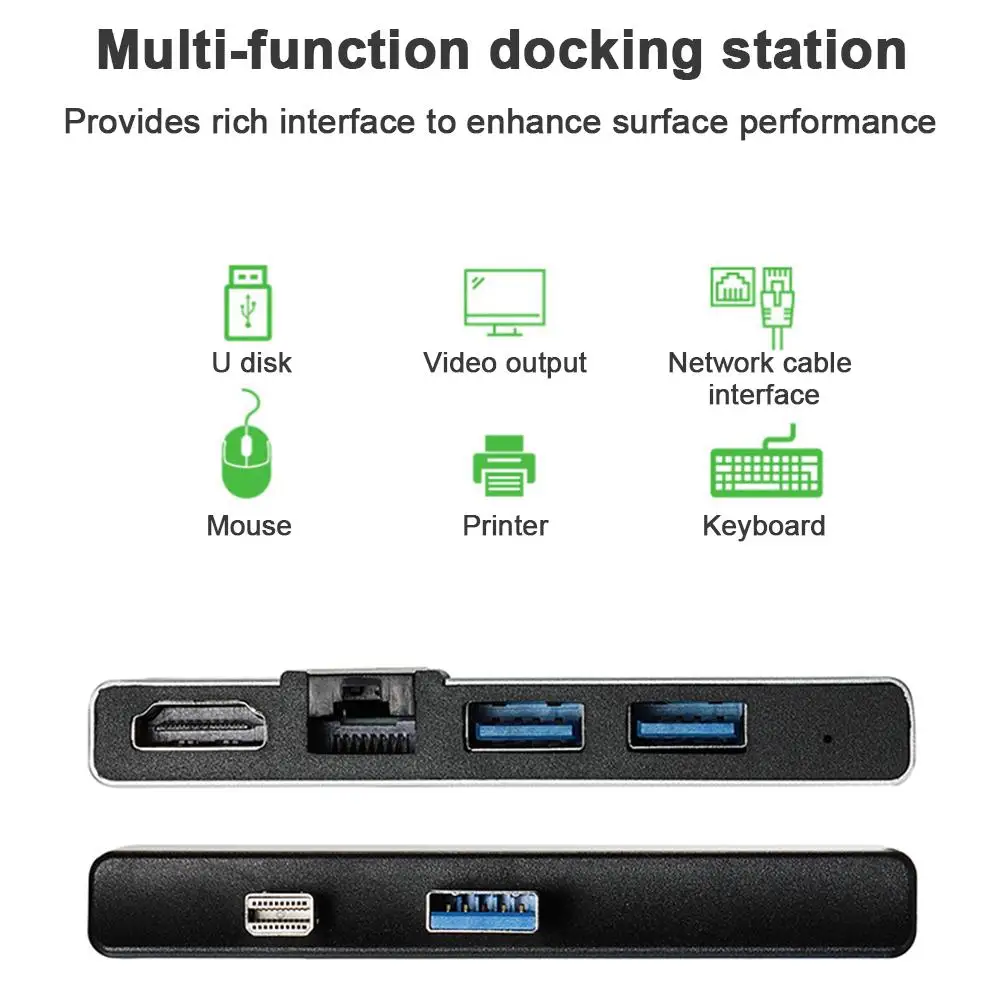 USB 3,0 концентратор адаптер расширение док-станция сплиттер с 2 USB вилки/сетевой интерфейс/HDMI/SD Micro TF карт ридер порты для ПК ноутбук ТВ