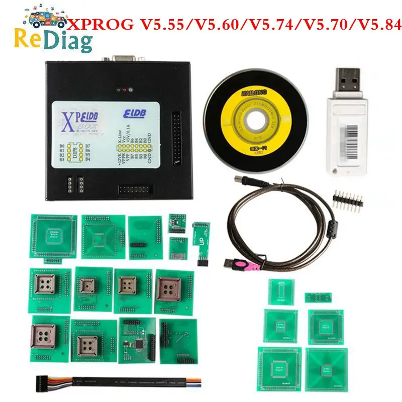 

Newest XPROG 5.84 Firmware Add More Authorization Black Metal Box XPROG-M V5.55 V5.70 V5.74 V5.84 X-PROG V5.84
