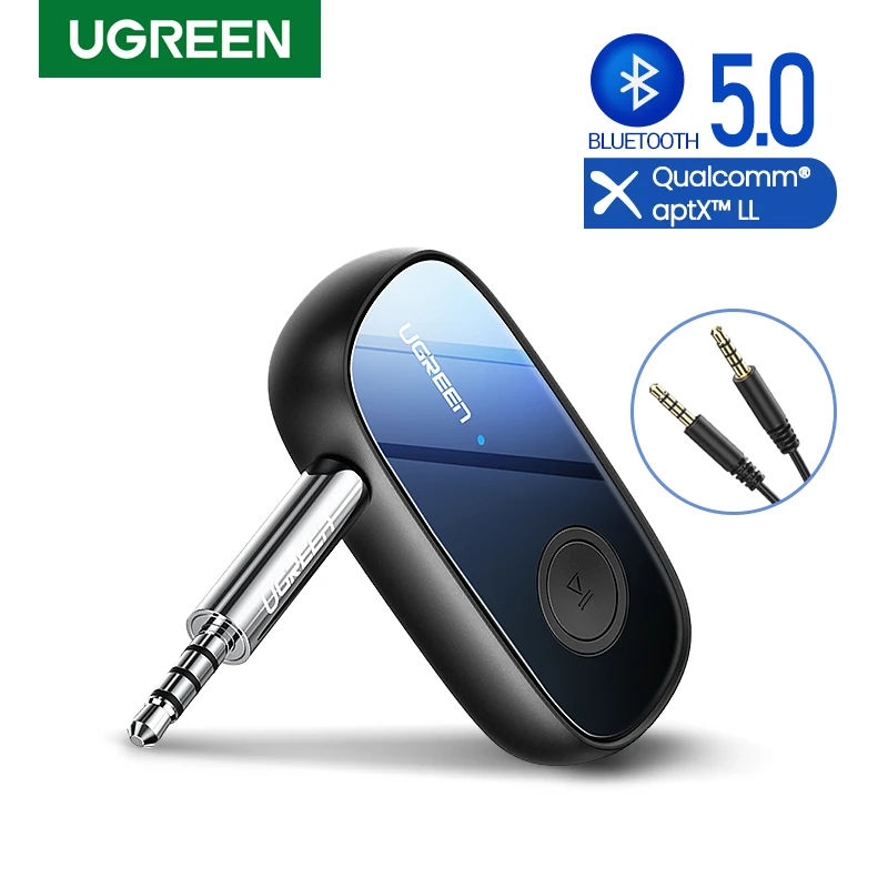 

Ugreen Bluetooth Receiver 5.0 aptX LL 3.5mm AUX Jack Audio Wireless Adapter for Car PC Headphones Mic 3.5 Bluetooth 5.0 Receptor