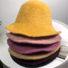 Женская шапка осень-зима новая плюшевая бархатная Рыбацкая шляпа Корейская и японская дикая складывающийся таз Кепка котелок, Панама шапка шапочки