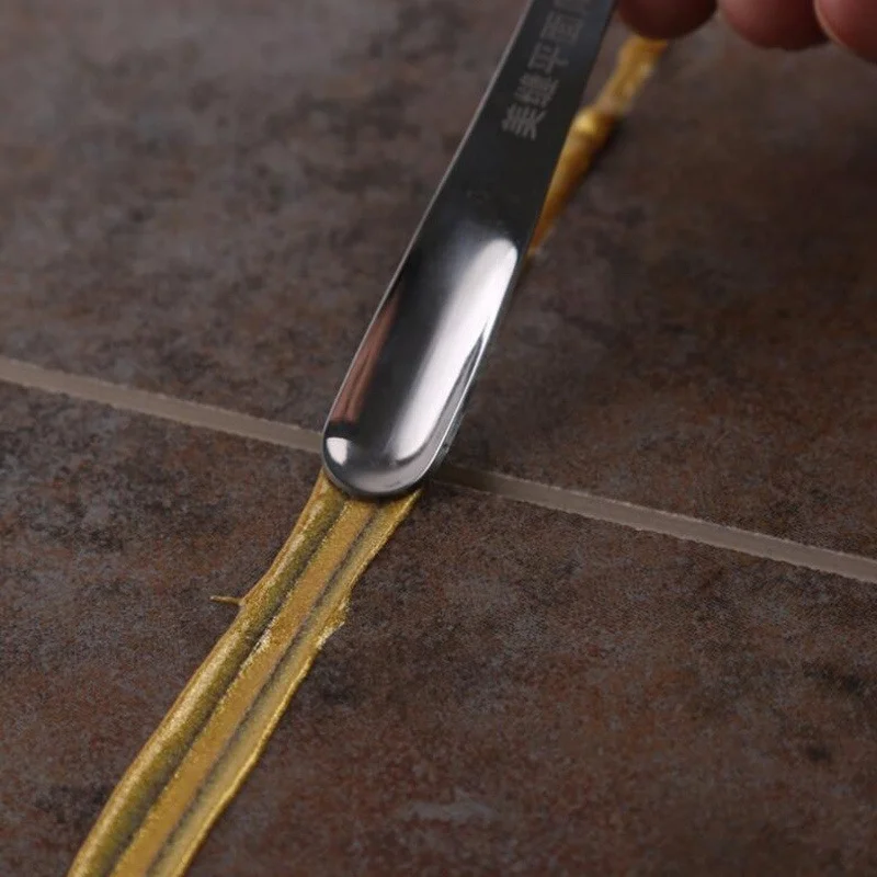Steel Wall Putty Knife Scraper Ceramic Tile Beauty Seam Agent Yin Yang Corner Shovel remover Pressure Seamer Hand Tool Tile Gap Repair Knife 2pcs/set