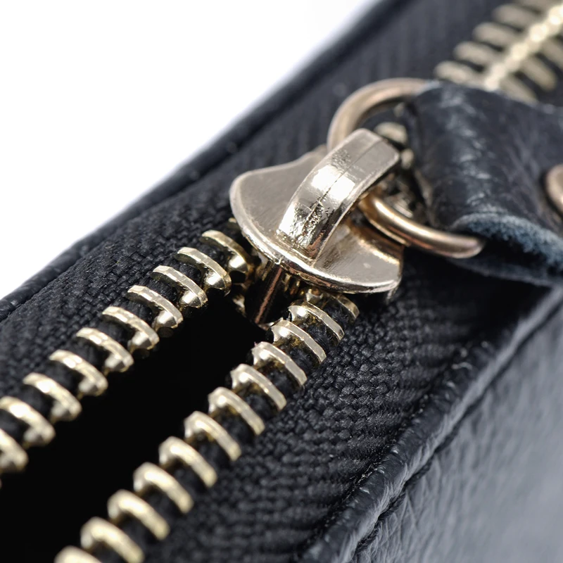 Кошелек на молнии для мужчин и женщин бумажник из воловьей кожи автомобильных