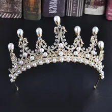 Корейский стиль, Корона невесты, Королевский дворец, барокко, жемчужная Корона, украшение для волос, свадебное платье, аксессуары для выступлений в студии