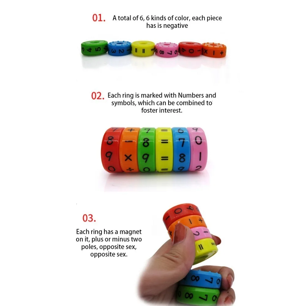 Preschool Kids Math Educational Toys New Montessori Magnetic Numbers DIY Assembling Puzzle Early Learning Toys For Children Gift