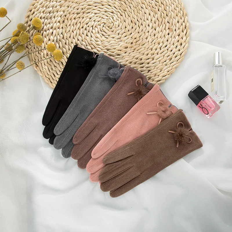 Womens Winter Warm Gloves Pink Mittens Pink Women Winter Gloves