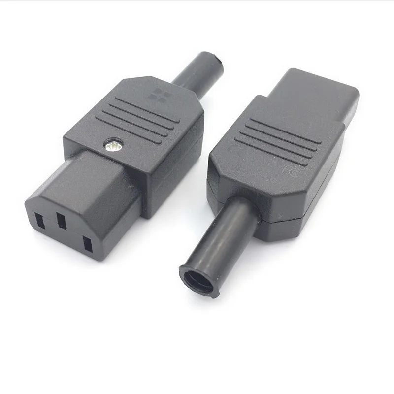 IEC 320 C13 Female Plug Adapter 3pin Socket Power Cord Rewirable Connector UK 