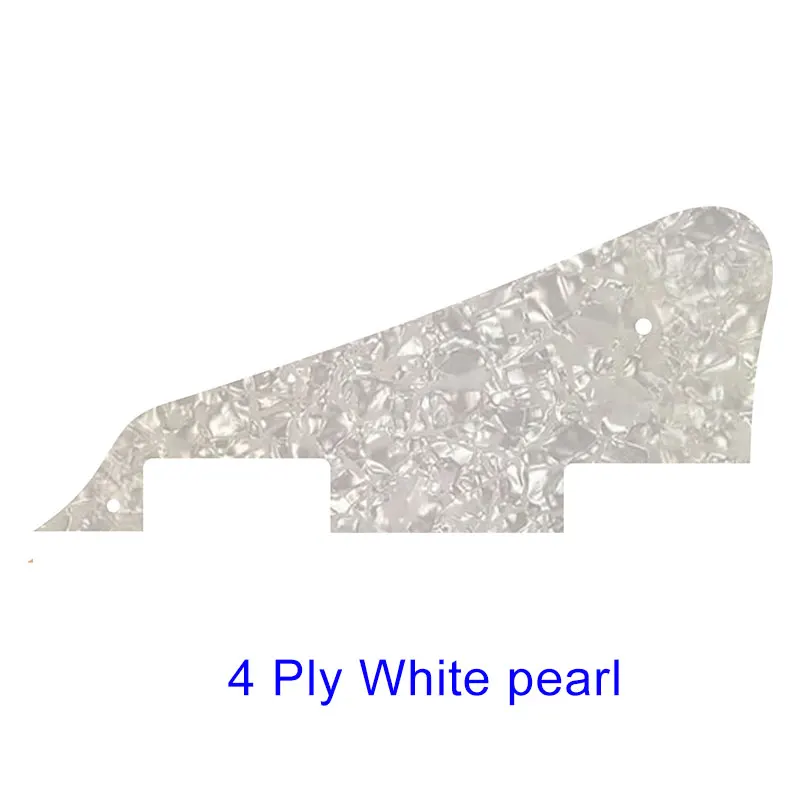 Pleroo гитарные части для 2 Винты для отверстий Les Paul гитарные накладки для царапин пластины много цветов - Цвет: 4 Ply white pearl
