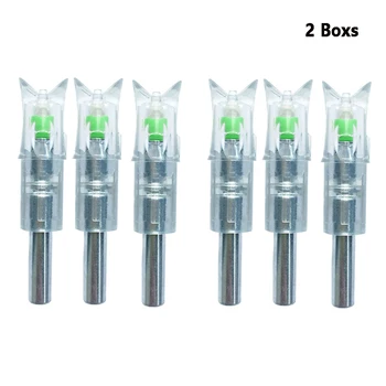 

6pcs Led For Archery Shaft Bowstring Actived Lighted Nocks Automatic Light Battery Powered Plastic Screwdriver Crossbow Bolts