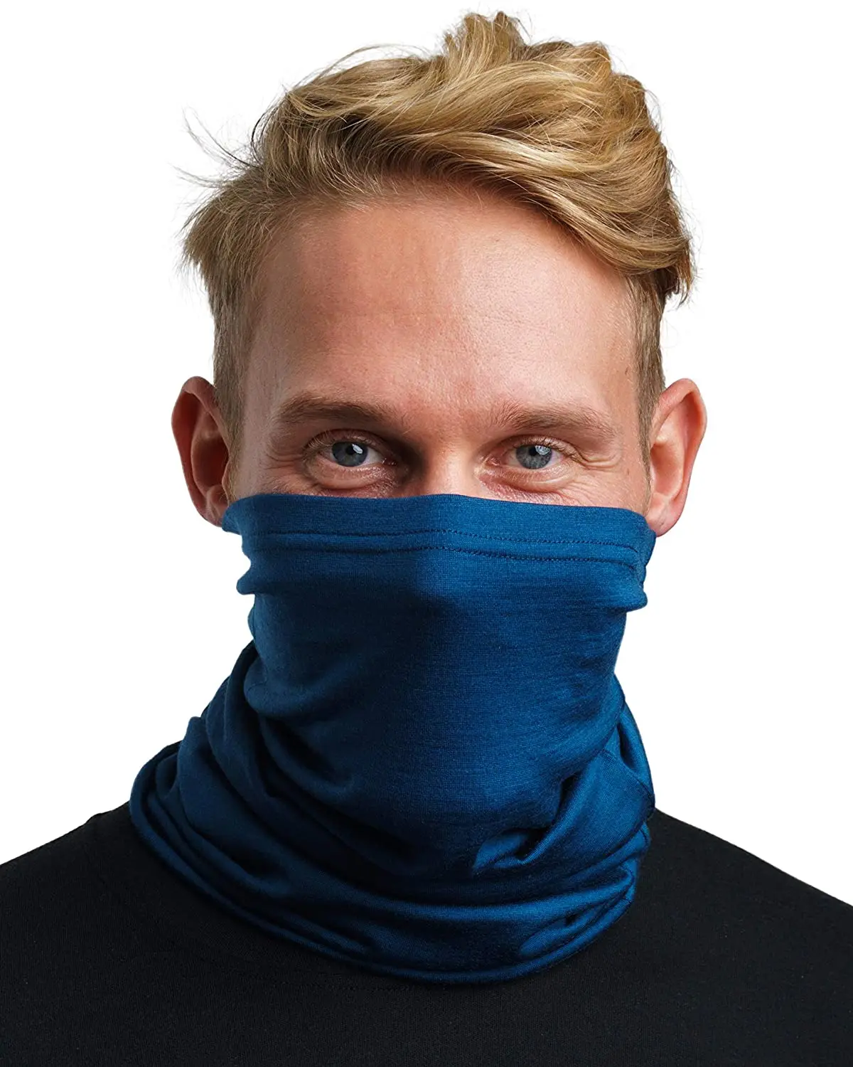 100% Merino Wool Neck Gaiter& Bandana Women Men Merino Lightweight Ski Face Mask Neck Warmer Ring Wrap 1 Layer Warm Cover Scarf
