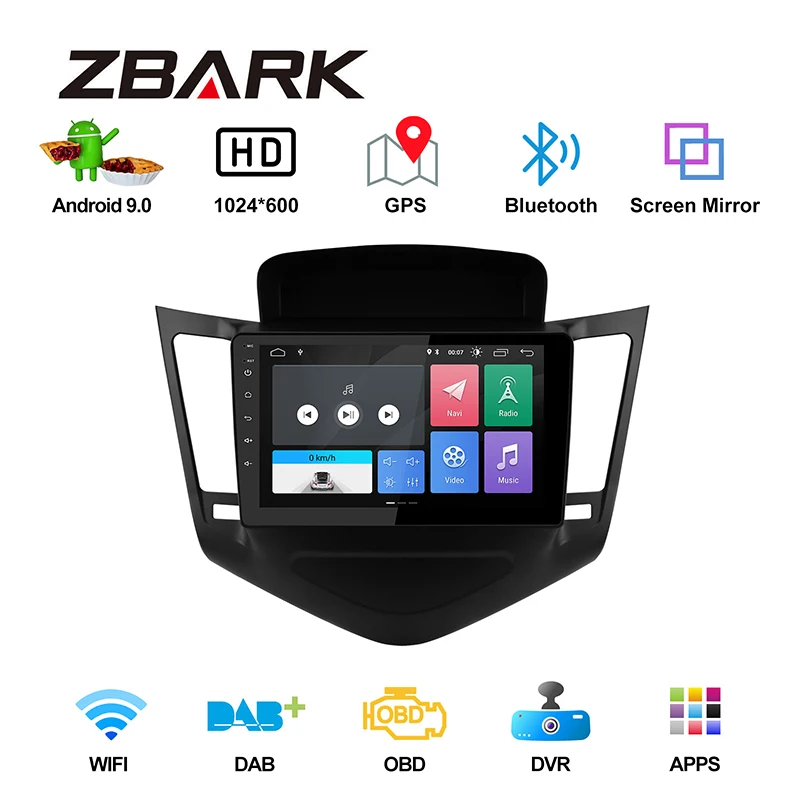 Cheap 9 inch 2 din Android 9.0 Car Radio  Multimedia Player Stereo Navi GPS no dvd for Chevrolet Cruze sedan 2009 2010 - 2013 YHTK045 3