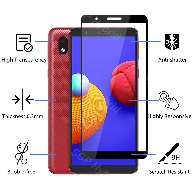 1 2 шт Защитное стекло для samsung a01 core case galaxy a 01 a013f a01core закаленное на sansung cover|Бамперы|
