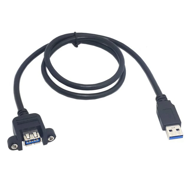 0,5 м 0,8 м 5 Гбит/с USB 3,0 разъем провода мужчин и женщин удлинитель питания с винтовыми отверстиями блокировки передней панели