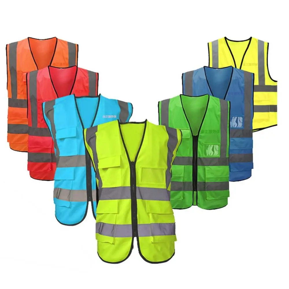 New Multi-pocket Reflective Vest Riding Traffic Safety Railway Coal Miners Uniform Breathable | Автомобили и мотоциклы