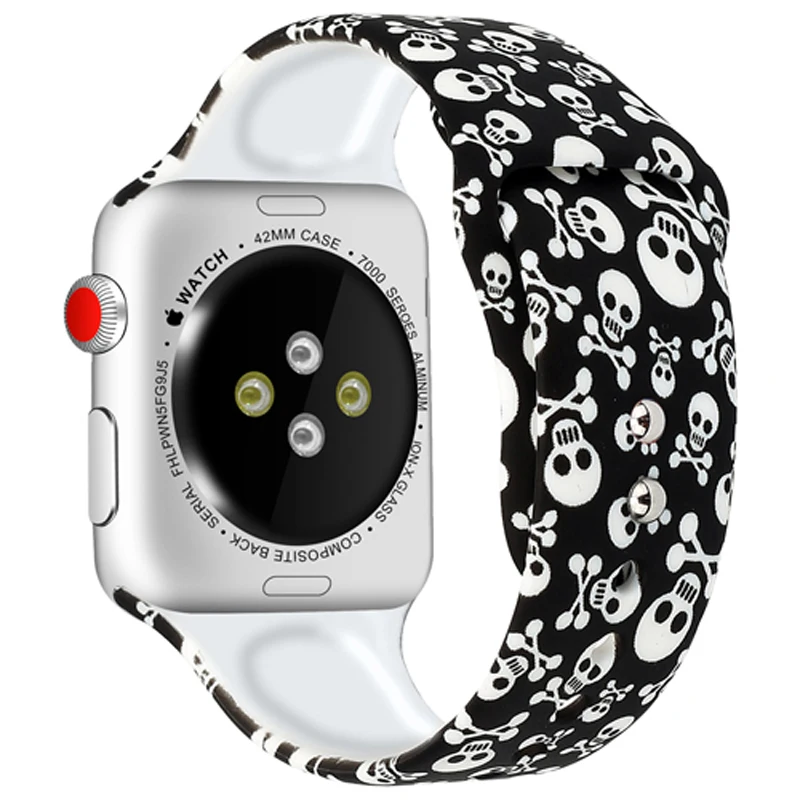 

strap For Apple watch band 42mm/38mm correas 4 44mm 40mm Silicone iwatch series 3 2 1 Sport bracelet wrist watch Accessories