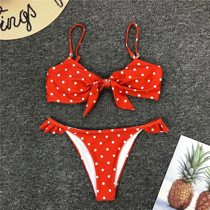 Dot Swimsuit Bandeau Bikini Women Swimwear Ruffles Sexy Bathing Suits Female Beach Wear Women 2020 Bikini Set S-L Swimming Suit Dot Swimsuit Bandeau Bikini Women Swimwear Ruffles Sexy Bathing Suits Female Beach Wear Women 2020 Bikini Set S-L Swimming Suit