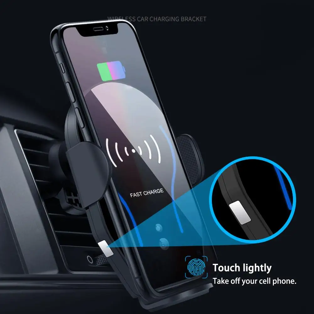 10W-Wireless-Fast-Charger-X8-Wireless-Car-Charger-Car-Phone-Holder-Infrared-Intelligent-Sensor-Bracket-for (3)