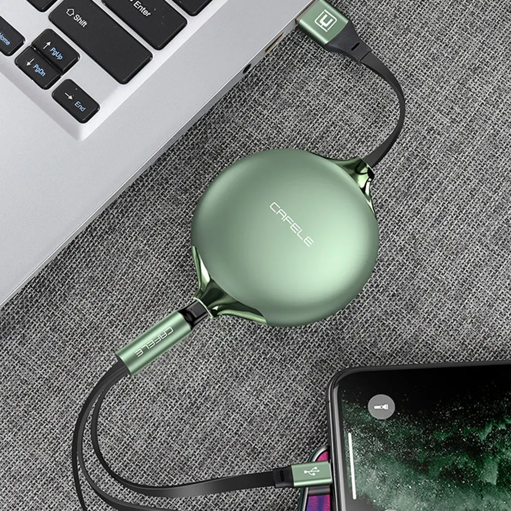 FDBRO 3 в 1 120 см 3 А Быстрая зарядка USB кабель для iPhone type C микро Выдвижной кабель для зарядки телефона кабель для samsung