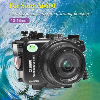 

For SONY A6600 10-18m 40m/195ft Underwater Camera Housing Case Cover for Outdoor Diving Surfing Swimming Snorkeling Photo Video