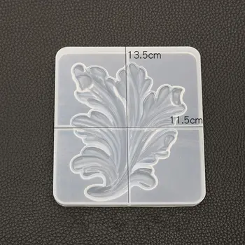 

Crystal Epoxy Glue Mold Pattern Leaf Decoration Mirror Silicone Mould DIY Handmade Crafts Making UV Resin Molds