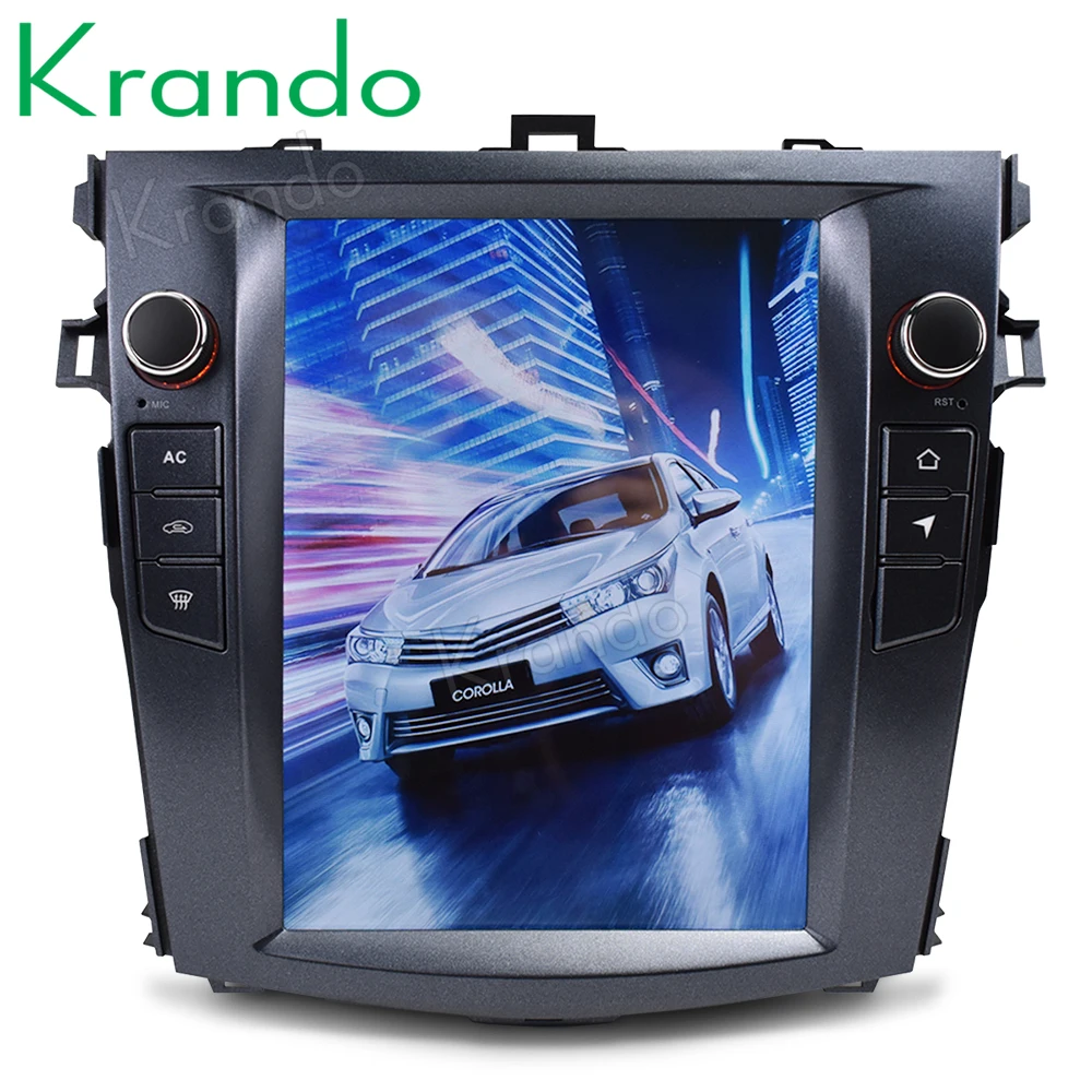 

Krando Android 7.1 10.4" Tesla Vertical screen car multimedia player GPS for toyota Corolla 2008-2012 radio navigation system
