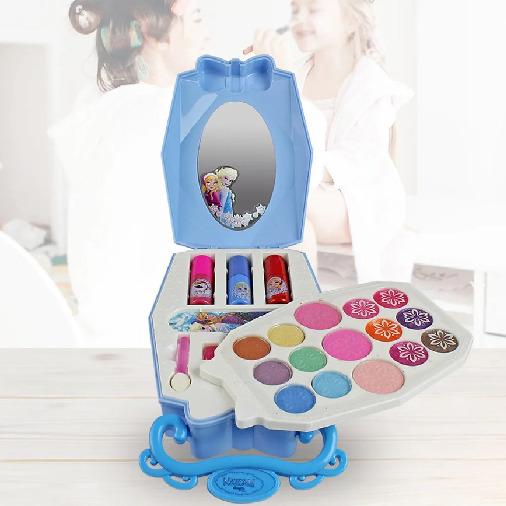 Ideal  Disney Water-Soluble Cosmetics Toy DIY Beauty Makeup Training Handbag Box Kid Child Intelligent Toy