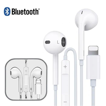 

( Via Bluetooth ) In-Ear Bluetooth Earphone for iPhone 7 8 Plus X XR XS 11 Pro Max Stereo Sound Wired Earbuds With Microphone