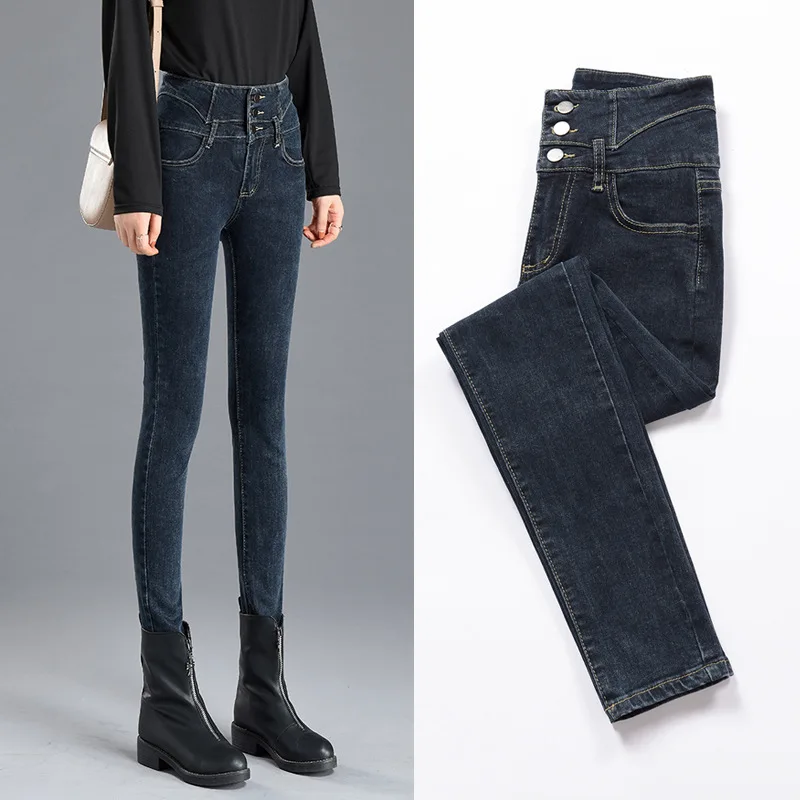 Jeans woman Stretch Pencil Pants Elastic High Waist Slim Thin Jeans Women 2020 Summer