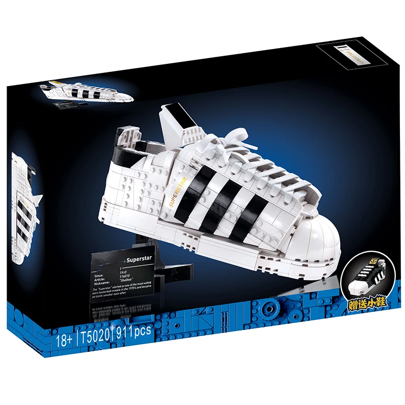 10282 T5020 Footshop оригинальные модели кроссовок Superstar строительные блоки MOC сделай сам