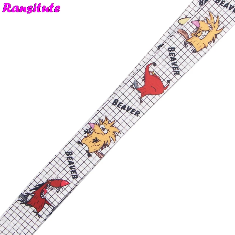 Ransitute Angry beaver ID card lanyard/брелок для мобильного телефона/DIY ID lanyard neckband аксессуары декоративные подарки R569