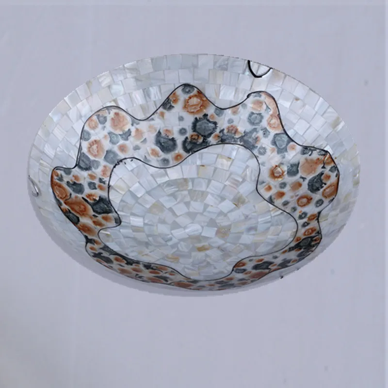 

European minimalist bedroom ceiling LED lamp Mediterranean study lamp shell lamp aisle lights Yang table lamp