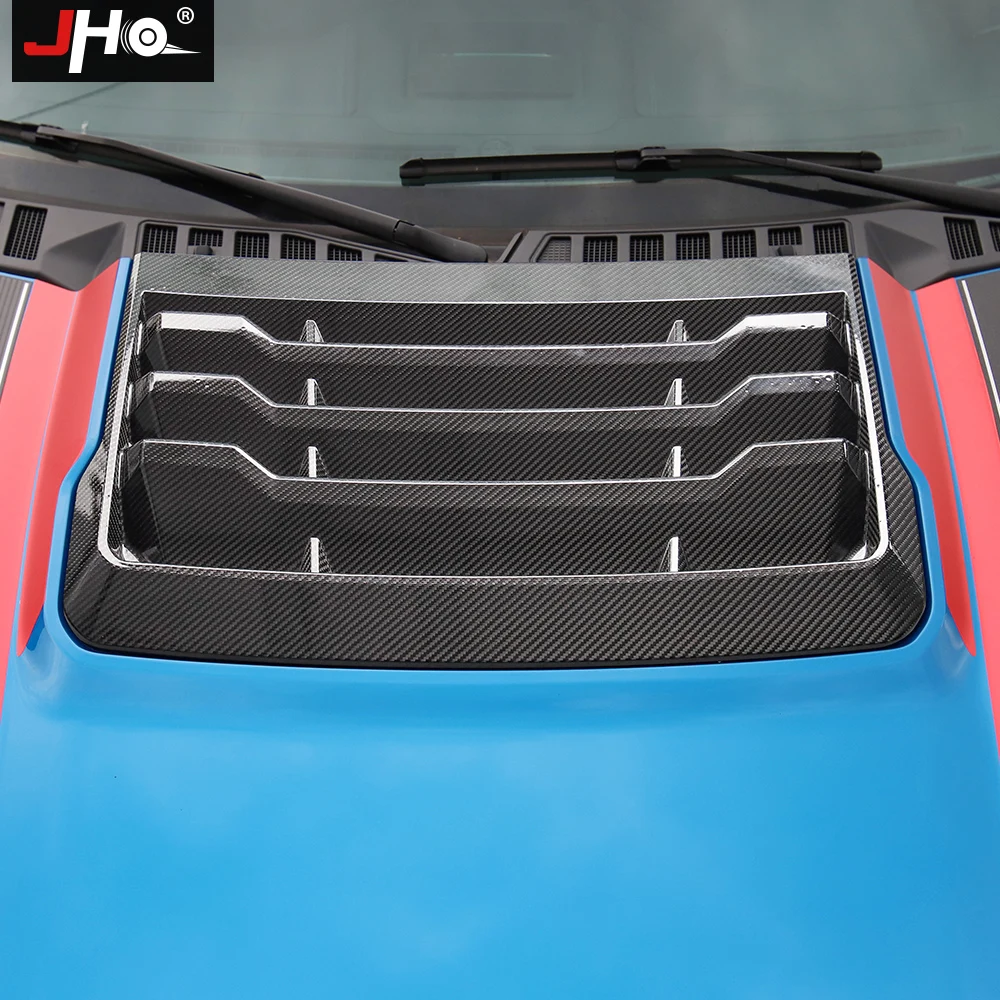 JHO REAL Carbon Fiber Front Hood Vent Outlet Overlay Cover Trim For Ford F150 2017-2019 Raptor 2018 Accessories 2020