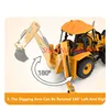 Intelligent Demo 2-Way Forklift Remote Control Excavator Telescopic Support Feet Simulated Sound Effect RC Truck Toys With Light 6