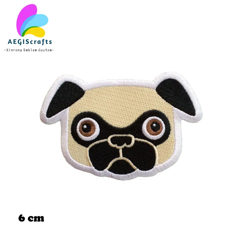 

Pug patch embroidred Raffia: Classic tapes embroidery patches twill fabric custom embroidery patch manufacturer iron on patch