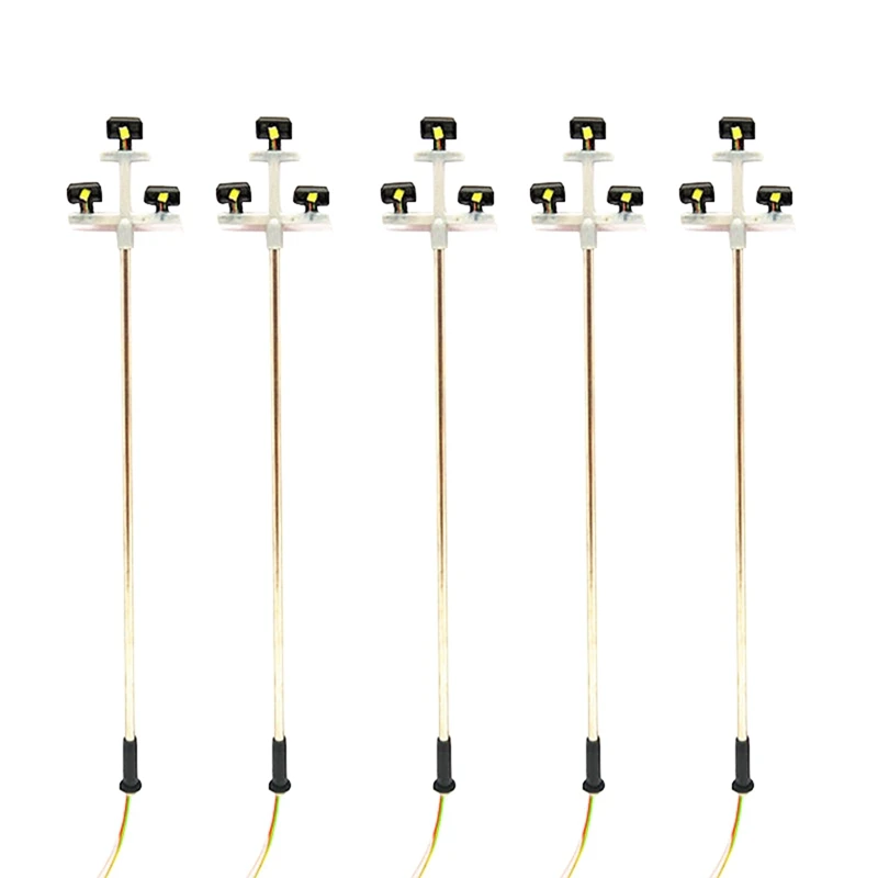 5x 3Led уличный светильник 1:100 Ho Масштаб светодиодный уличный светильник пейзаж мини-светильник для песка настольная модель 3& 10x высота 8 см модель уличный