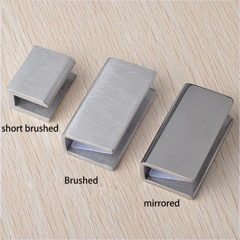 1PCS 304 Stainless Steel Clamps Clips Support Brackets 8-12 Mm Glass Clamp Hardware Glass Holder Cabinet Clips stainless steel clips glass shelf clamp holder glass fasteners