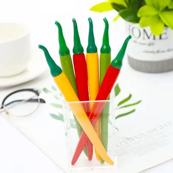 

Korean Hot Pepper Kawaii Gel Pens Vegetable Plant Cartoon Cute Black Blue Ink School Office Stationery Store Thing Stationary