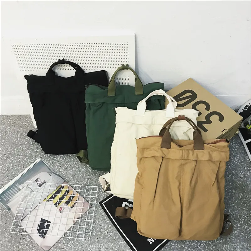 Retro Large Capacity Soft Canvas Women's Backpacks Fashion Student Schoolbag Teenager Girl Travel Backpack Sac A Dos 2021 New