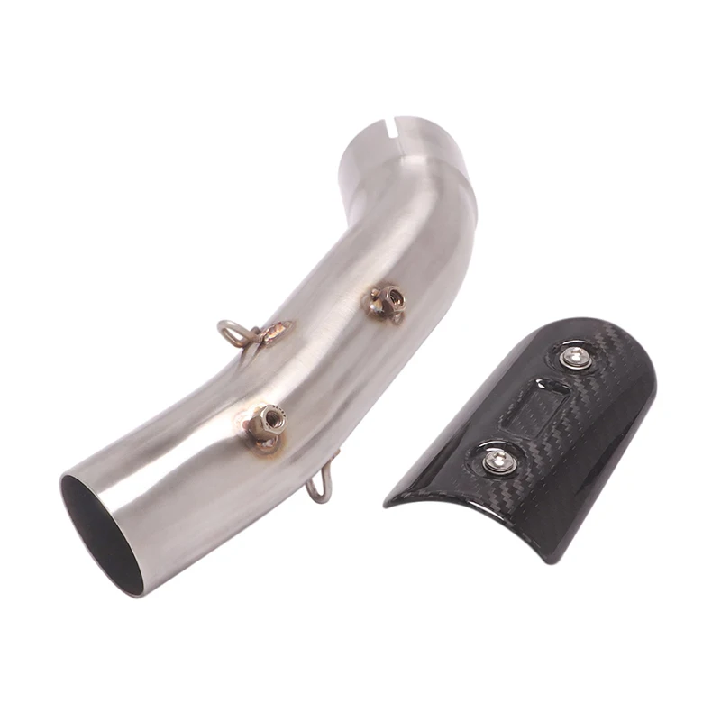 For Duke KTM 390 Adventure Husqvarna401 Motorcycle Exhaust Middle Link Pipe Escape Moto 51mm Muffler Carbon Fiber Heat Shield - Image 5
