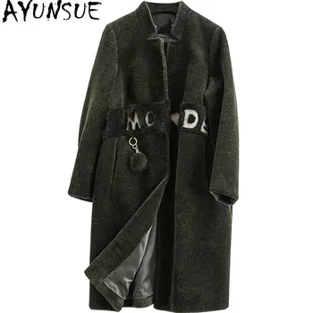 

AYUNSUE High Quality Sheep Shearing Coat Female Sheep Fur Jacket Thick Warm Women's Winter Jacket Feminine Wool Coat Abrigo LW