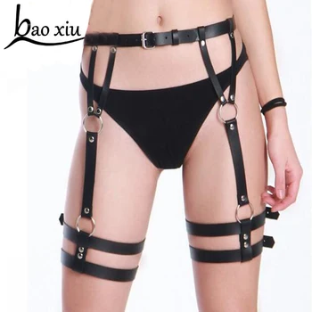 

new Sexy Women Harness Body leather Belts PU Garters Bondage Belt Punk Cage Waist Leg Adjustable Corset Belt Straps Accessory